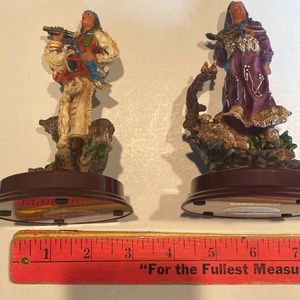 Vintage and new in packages, Native American male and female figures